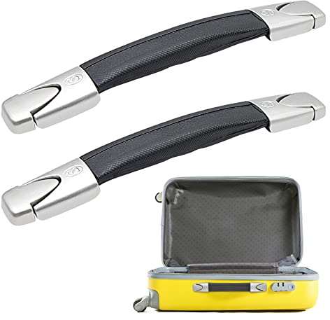 2 Stück Koffergriff Ersatz, Gepäck Koffer Griff mit Schraube, Reisekoffer Reparatur Zubehör, 21cm Schwarz Kunststoff Ersatzgriffschlaufe für Koffer Box, Gepäckkoffer, Werkzeugkoffer