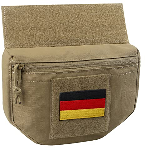 WYNEX Tactical Drop Pouch für Chest Rig, Unterbauch-Tragetasche für Ausrüstung Utility Tool Dangler Organizer Pouch für JPC CPC AVS Vest Hook-and-Loop Add-on Pouch