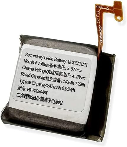 Backupower Replacement EB-BR880ABE Battery Compatible with Samsung Galaxy Watch 4 Classic 42mm SM-R880N 1ICP5/21/21 Series 3.88V,247mAh/0.95Wh EB-BR880ABY