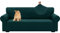 YSTELLAA Copridivano 3 Posti Con Braccioli, Elasticizzati Jacquard Copridivani, Universale Antiscivolo Sofa Cover, Moderno, Lavabili, Antimacchia, Verde Scuro
