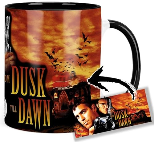 From Dusk Till Dawn George Clooney Quentin Tarantino Tasse Innen & Henkel Schwarz Keramikbecher Mug