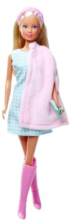 Simba Steffi Love Cape Fashion Puppe – Ankleidepuppe mit Plüsch Cape, Kleid und Accessoires, Modepuppe zum Spielen und Sammeln, 29 cm, ab 3 Jahre