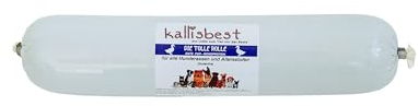 kallisbest Tolle Rolle Ente pur| Wurst aus 94% purem Entenfleisch| 400g| glutenfrei und ohne Zusatzstoffe| Für Katzen und Hunde ab der 4. Lebenswoche