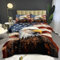 CCoutueChen Bettwäscheset mit amerikanischer Flagge, Doppelbett, Retro, Adler, dekoratives Steppdecken-Set mit Wildtiere, Tiere, Vogeldaunen, 1-teilig, weich, leicht, Steppdecken-Set mit 1 Kissenbezug
