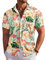 COOFANDY Chemise hawaïenne à manches courtes pour homme - Chemise d'été pour homme - Chemise de loisirs - Fleurs - Vacances - Plage - Coupe droite, Fleurs blanches, XXXL