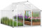 Euboer Serra in alluminio con 302 x 238 cm, fondazione 4 mm, serre da giardino grandi e resistenti all'inverno, 10,55 m³