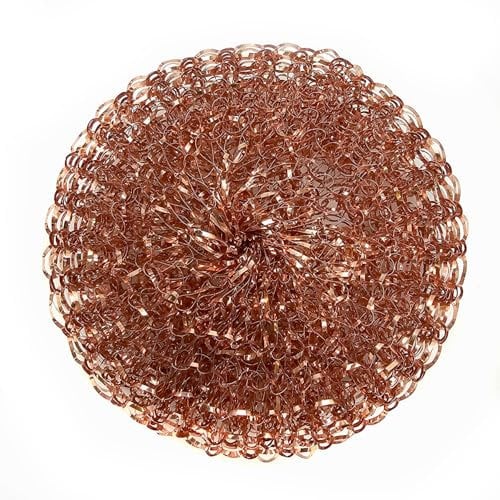 escleano Kupferschwämme, Topfreiniger, 100% Kupfer, Reinigungsschwamm Topfkratzer - für eine kratzfreie Reinigung | 3 Stück (3x20g)