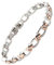 HAQI Damen Magnetarmband Edelstahl Super Strength Magnetarmband Arthritis Magnetarmband Geschenk (Interlocking Gold, weißer Stein)