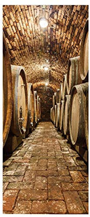 FYRHLH 3d Türtapete Selbstklebend Weinkeller Türposter Fototapete, Schlafzimmer Wohnzimmertür Aufzug Tür Aufkleber B100 x H200cm