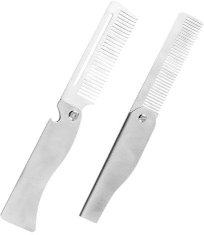 Mikinona 2stücke Taschenbürste Für Faltbarer Und Haarkamm Tragbar Für Mini Stylingkamm Für Bartpflege Und Haarfrisuren