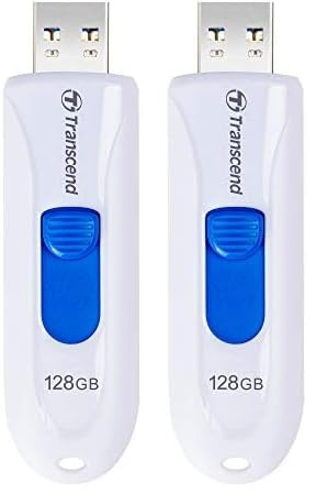 Transcend 128GB JetFlash 790 USB 3.1 Gen 1 USB Stick TS128GJF790W, weiß (Packung mit 2)