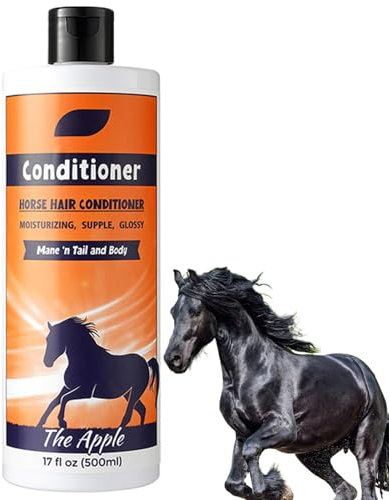 Mane Shampoo, Mane und Tail Shampoo - 500 ml natürliche Mähne und Schwanz Detangler Shampoo - Mantelreiniger, Pferdepflegezubehör, Glanz hinzufügen, entwirren, Schmutz und Staub abstellen