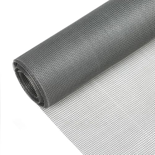 Yixinly Moustiquaires Fenêtre, Moustiquaire Fibre de Verre 150 x 300 cm, Moustiquaire Fenetre Ajustable Moustiquaire Chat Fenetre pour Fenêtres et Portes Anti-Insectes, Chat (Gris)