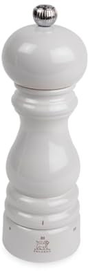 PEUGEOT - Salzmühle Paris u‘Select 18 cm - ParisRama - 6 Mahlgrade - Innovatives Zirlion-Mahlwerk für pulverfeines Salz - Aus PEFC-zertifiziertem Holz - Französisches Know-how - Perlgrau lackiert