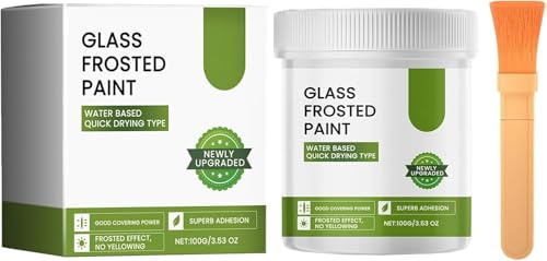 Milchglas-Sprühfarbe,Badezimmer Milchglas Farbe,Fensterglas-Sprühfarbe,Wasserdichter Glaslack,Milchglasfarbe die Privatsphäre von Fenstern für Badezimmer,Schlafzimmer,Küche,Büro,Glasfenstertüren