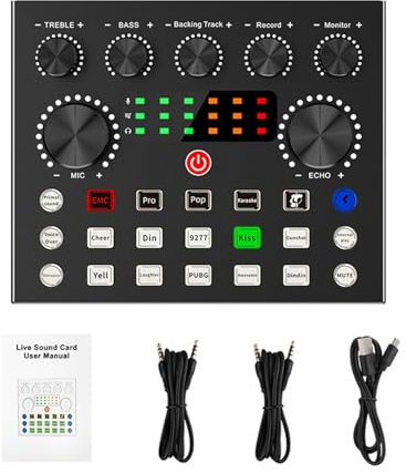 Live Streaming Sound Card Sound Mixer Board Scheda Digitale per Viventi Music Record Monitoraggi in Reale
