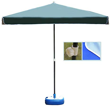 6,5 Fuß quadratischer Sonnenschirm für Terrasse und Strand, tragbarer Sonnenschirm für den Außenbereich, für Tische im Freien, Deck, Garten, Sonnenschirm, gut, Rot, 6 Fuß/200 cm (D