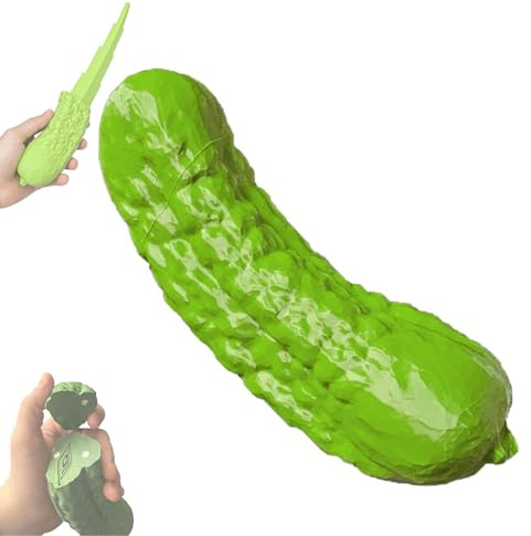 Pickle Gadget Transforming Fidget Sword, The Pickle Sickle, Funny Pickle Toy Knife, Retractable Fake Knife Toy, Dill Pickle Novelty Gag Gift (Green, Large)
