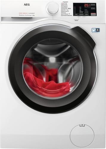 AEG Waschmaschine L6FBF50498 9KG,1400U,Aquastop,Dampf, Serie 6000 mit ProSense-Technologie, Schontrommel Energieeffizienzklasse A