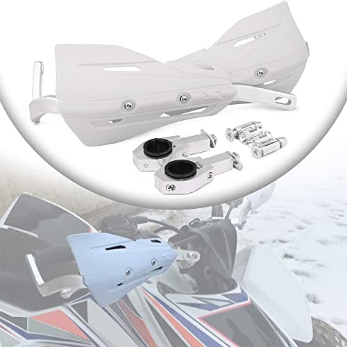 Motorrad Handschutz,Handschutz Universal für 22 mm und 28 mm Lenker Motorrad Pit Bike Dirt Bike MX Racing ATV Quad-Weiß