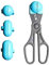 La Croquetera Color Turquesa Multiuso con 4 moldes Intercambiables para masas-para croquetas, albóndigas, Bolas, sushi-100% español : Patentado y Fabricado en España, 1 utensilio