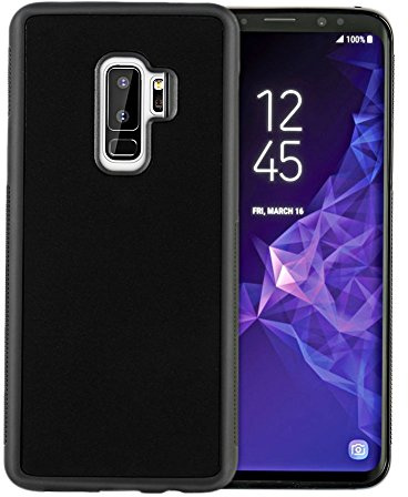 Anti Gravity Handyhülle für Samsung Galaxy S9 Plus SM-G965 6.2 Zoll Case selbsthaftende Hülle zum Kleben an Oberflächen Schwarz