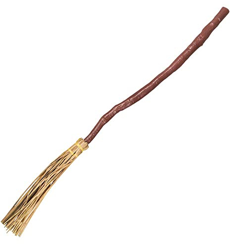Boland 72236 - Hexenbesen, Braun, 90 cm, Halloween, Zubehör, Kostüm, Dekoration, Mottoparty