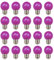 Farbige 2W E27 G45 LED Leuchtmittel, e27 Beleuchtung Glühbirnen, bunte glühbirnen für Hochzeit Halloween Weihnachten Party Bar, Wasserdichte Lichterkette für Innen und Außen Bereich, Lila 20 Stück