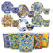 NAMAI - Set 6 Bicchieri Acqua Vetro Colorati + Set 6 Tazzine Caffe con Piattino - Adatti a Lavastoviglie e Microonde - Bicchieri Vetro - Set Tazzine Caffè - Bicchieri Colorati - Made in Italy