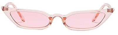 Lazzboy Unisex Sonnenbrille Retro Fashion Sunglass Sonnenbrillen Frauen Schatten Freien Groß Randlose Diamant-schneidlinse Classic LY019090311(Rosa)