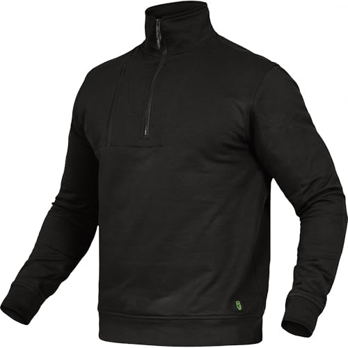 Leibwächter Arbeits Troyer Herren Arbeitspullover mit Reißverschluss - Troyer aus Baumwolle/Polyester - 290g/m² - Antibakteriell - Trocknergeeignet - Half Zip Pullover mit Stehkragen
