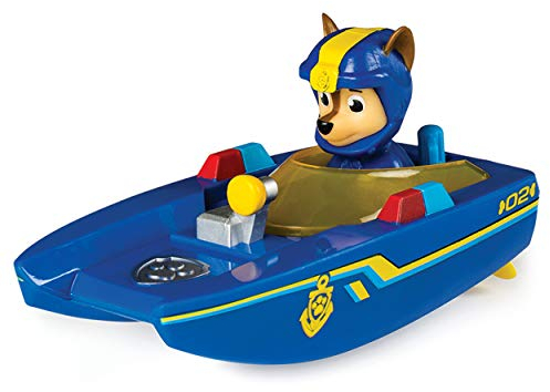 SwimWays Paw Patrol Rettungsboot - Chase, BPA-frei, PVC-frei, Phthalatfrei, Badeboot, Kunststoff, Unisex, Blau, Mehrfarbig, Kid, Small