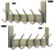 Dseap Over The Door Hook Hanger - 6 Hooks Over Door Coat Rack for Hanging Clothes Hat Towel, Bronze, 2 Packs