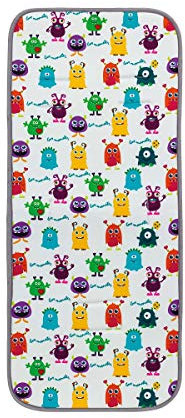 Interbaby 0C050 Bezug Für Kinderwagen Little Monsters, grau