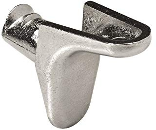 Hettich 89288 Bodenträger (Regalträger) -5 mm, Stahl vernickelt, Sekura 2 75 kg/m - 20 Stück