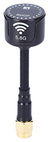 Antenne, 5,8 GHz 3dBi RHCP High Gain Antenne für Racing Drone RC Teile Zubehör (Noir Aiguille intérieure SMA)