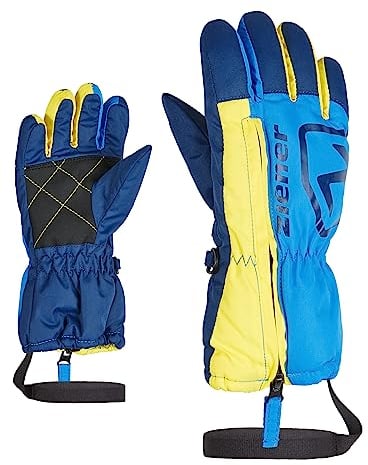 Ziener Kleinkind Leo Ski-Handschuhe/Wintersport | Langer Reißverschluss, Leash, Persian Blue, 92cm