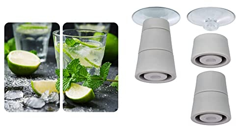 WENKO Plaque de protection en verre universel Mojito - set de 2, 30 x 52 cm & Pieds pour plaques de protection - pieds de rechange, Polychlorure de vinyle, 4.4 x 5 x 4.4 cm, Transparent
