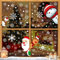 Vetrofanie Natale, 8 fogli Adesivi Natalizi per Finestre, Rimovibile Adesivi Natalizi per Vetri, PVC Vetrofanie Natalizie per Finestre, Statico Vetrofania Natale con Babbo Natale e Rudolph