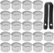 Gebildet 22 Pezzi Copridadi Ruota 17mm Copridadi Bullone Ruota, Copridadi Esagonali per Pneumatici con Set di Strumenti di Rimozione per Auto(Cromo)