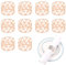 10 Stück Serviettenringe Roségold,Hollow Out Metall Serviettenringe,Gold Universal Serviettenringe Set,für Hochzeitsfeier Abendessen Jubiläum Tischdekoration (Roségold)