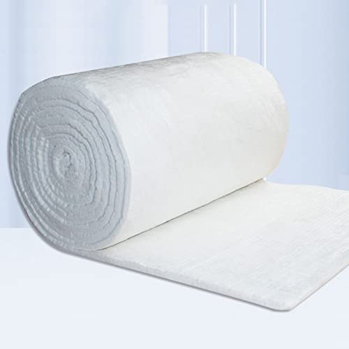WMEIE Ceramic Fiber Blanket, Fireproof Insulation Blanket for Home Foundries Knife Making Fireplace Propane Forge Wood Stove Pizza Oven,60mm 0.61x3m