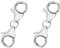 2 Stück 925 Vergoldetes Sterling Silber Doppel Karabinerverschluss Kettenverschluss Gold, Armbänder Verschlusse Armbandverlängerung Halskettenverschluss Schmuckverschlüsse Fußkettchen Verschlusse