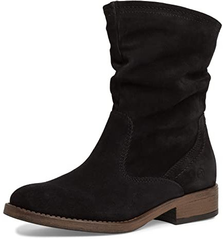 Tamaris Mujer Botas, señora Botas Slip-on,Botas,Medias Botas,botín,Bota de Deslizamiento,Alto,Black,37 EU