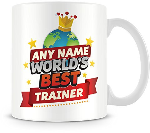 YINGD Taza de entrenador – La mejor taza personalizada del mundo con nombre – rojo