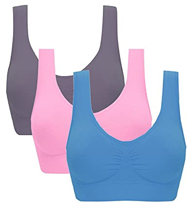 Cocila Sports Bras 1/2/3/5 Packs Plus Size Seamless Comfort Stretch Bra for Women Large Breasts Ultra-Thin Full Cup Yoga Bra Shapewear S-6XL