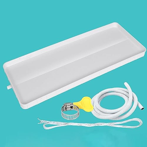 Bac D'égouttement de Climatiseur, Bac Condensat Pompe A Chaleur, Kit de Raccord de Vidange avec Tuyau de Vidange de Condensation, pour Systèmes Universels de Pompe à Chaleur de Climatiseur Split ( Col