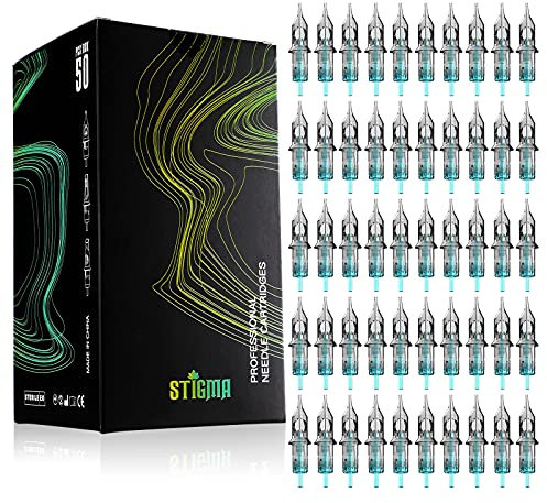 50 Pcs Tattoo Cartridges Nadeln Einweg Mixed #12 Standard Round Liner Tattoo-Patronen 3RL 5RL 7RL 9RL 11RL EN02B-50KIT-E