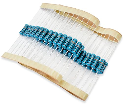 Innfeeltech 50 Pcs 1W 1% Toleranz 100K Ohm Metall Film Widerstand Widerstand für DIY Projekt und Experimente