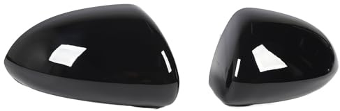 Rearview Mirror Cover, Door Side Wing Mirror Housing Protector Replacement for Corsa D E, Car Rearview Cap Guard, 1 Pair (Glossy Black)